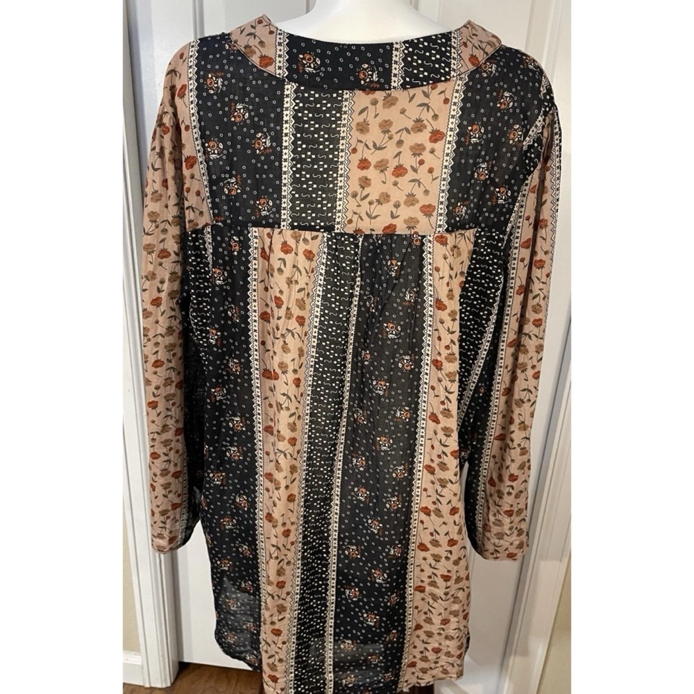 Zanzea Collection Cotton Pullover Tunic Top Womens Size XXXL Black Beige Orange - Picture 3 of 7
